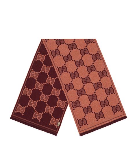 gucci gg supreme jacquard scarf.